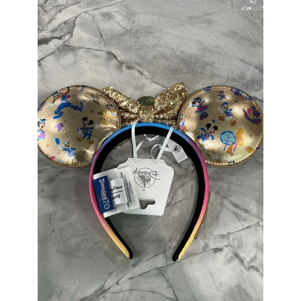 Disneyland 70th Anniversary Mickey Headband Ears New‎ 2025