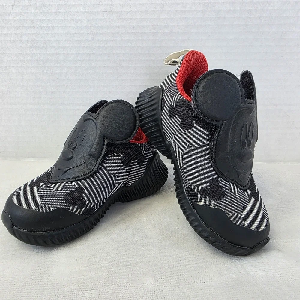 Adidas Disney Mickey Mouse‎ Black White Red D96916 Toddler Kids Sz 5K 5C