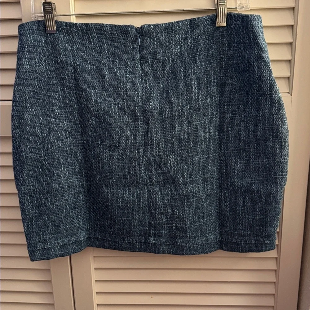Bishop And Young Ultra Violet Parker Tweed Skirt In Azul NWT Size Large Anthro