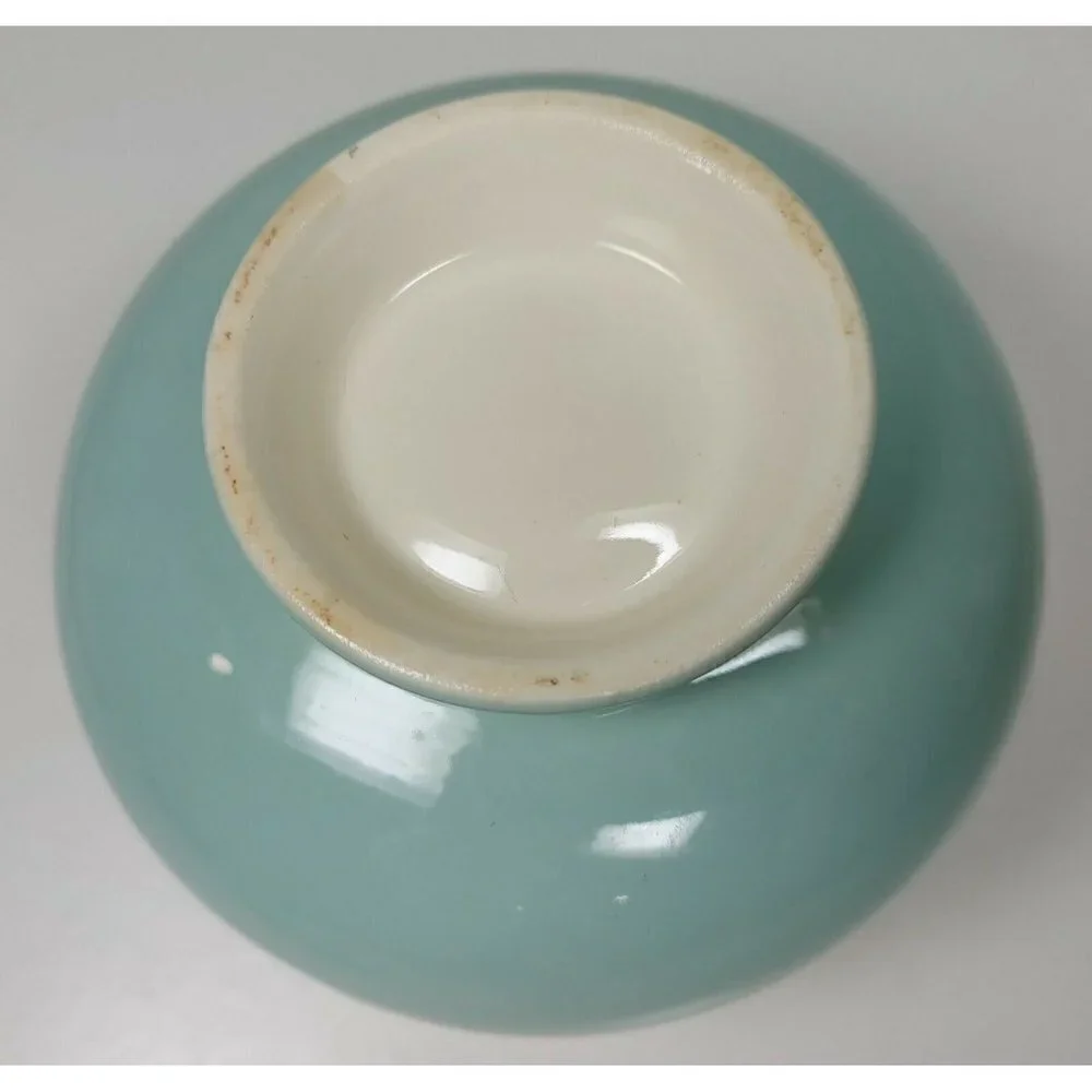 Vintage Blue Viking Wheat Gold Trim Ceramic Sugar Bowl Candle Holder With Lid