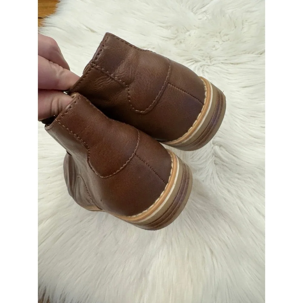 Boys‎ cat and Jack brown leather dress shoes size 5Y