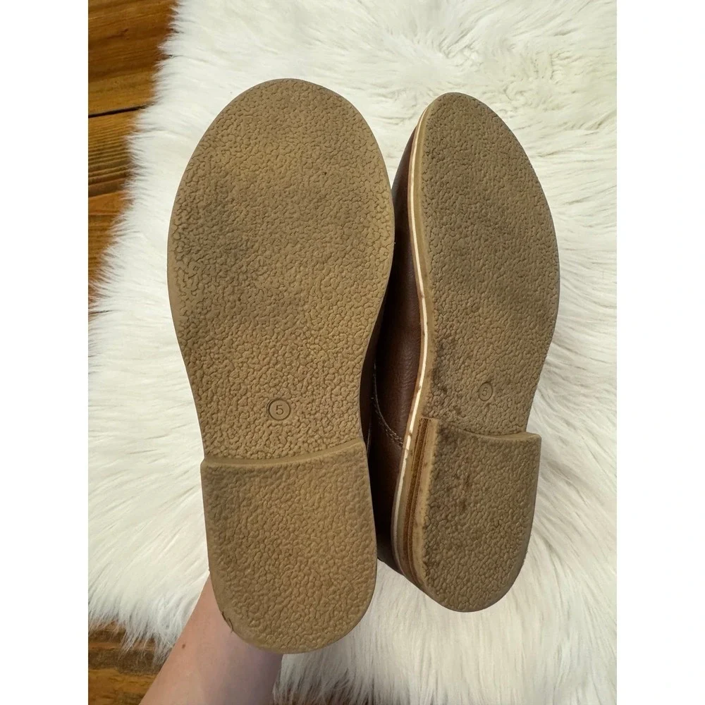 Boys‎ cat and Jack brown leather dress shoes size 5Y
