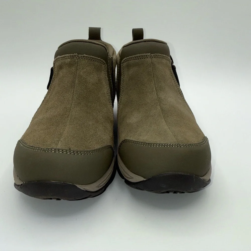 Easy Spirit Seevony Zip Ankle Boot, Sage Green Suede Leather Sz 6.5M