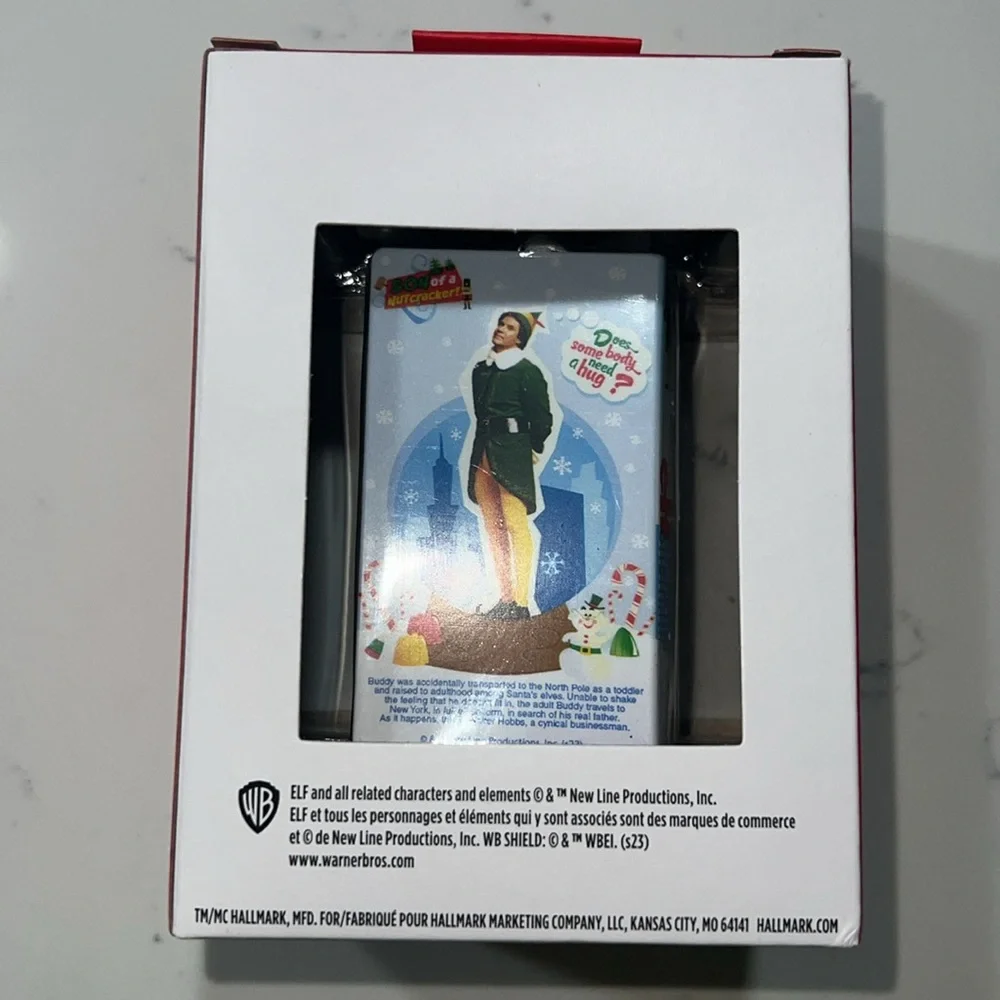 Hallmark Buddy The Elf VHS Tape Christmas Tree Ornament