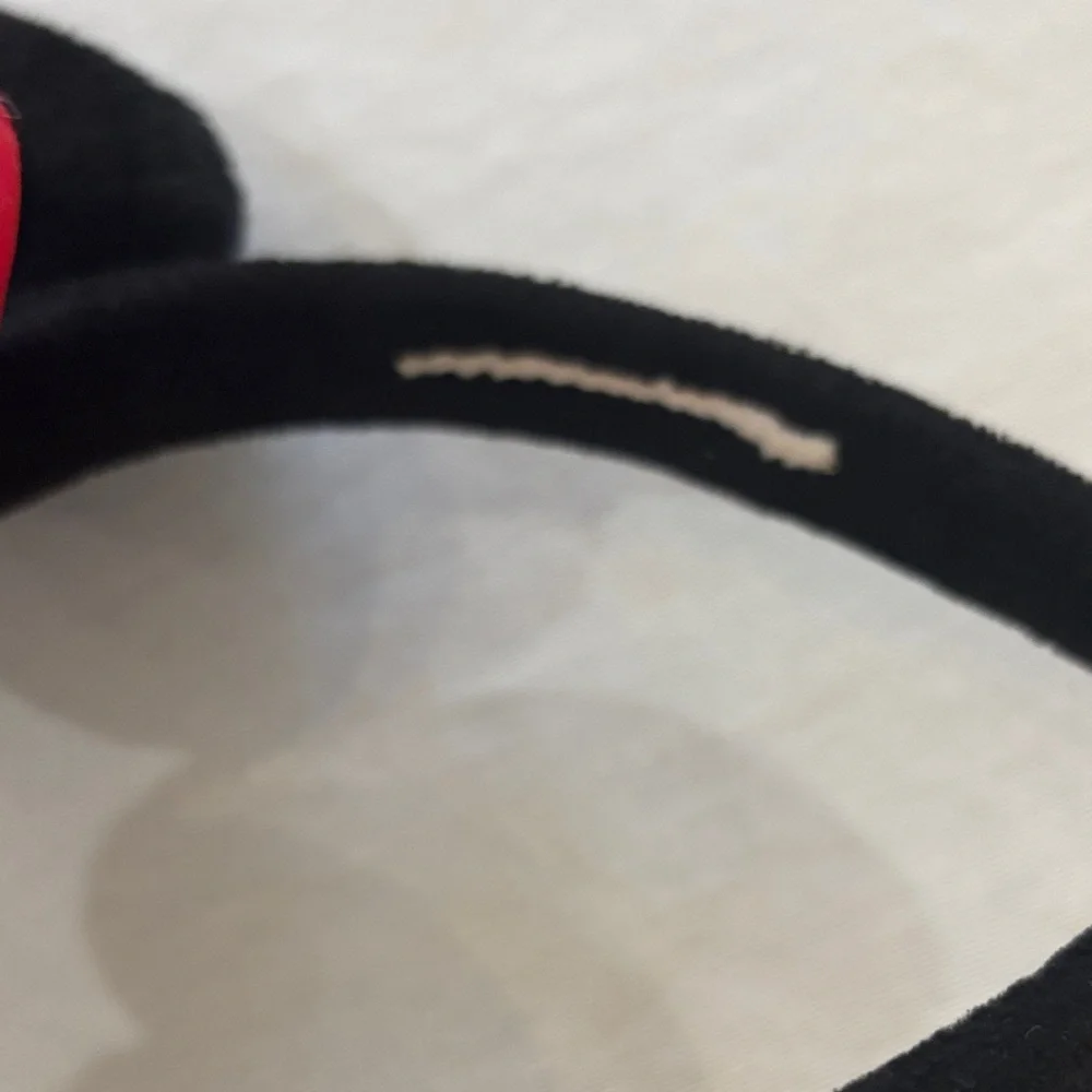 Red and Black Minnie Mouse Ears Headband