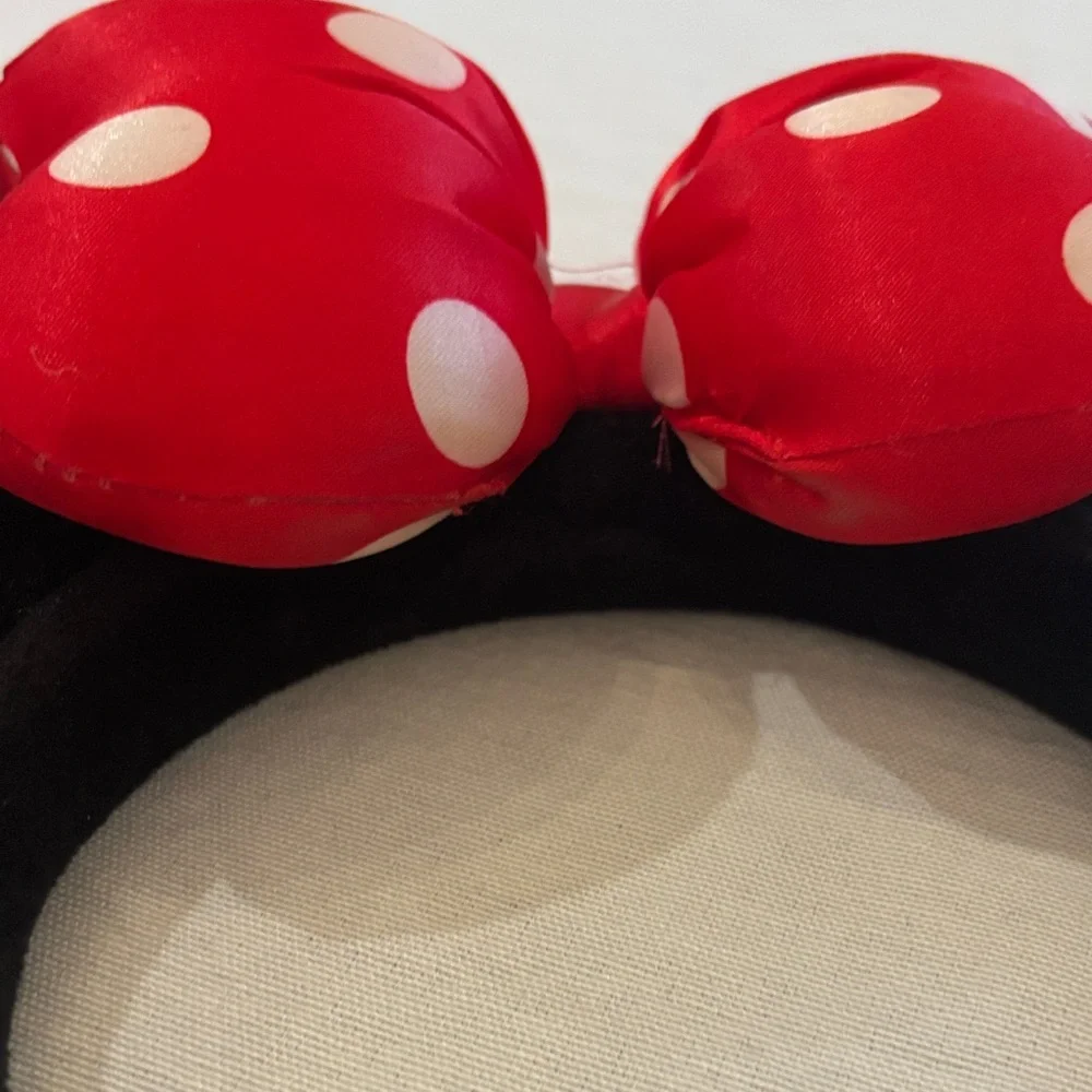 Red and Black Minnie Mouse Ears Headband