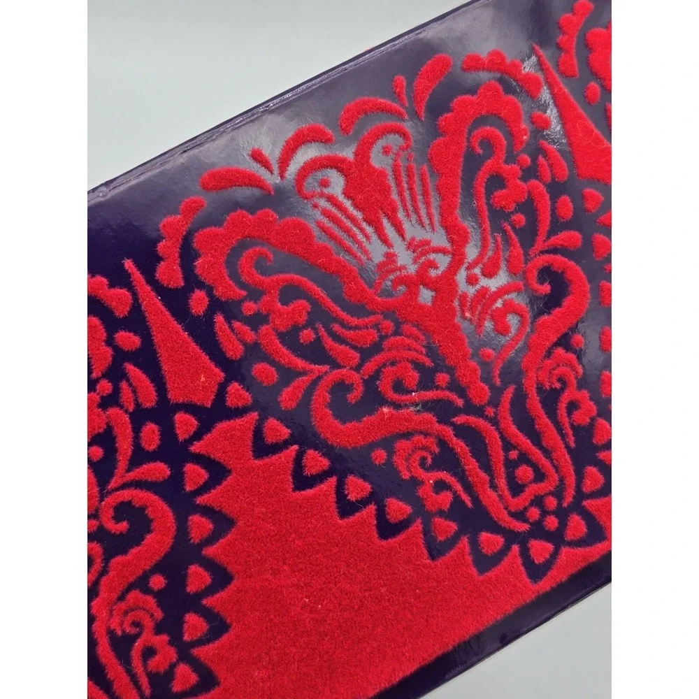 Vosges Chocolate Empty Box Red Purple Heart Flocked 8.5