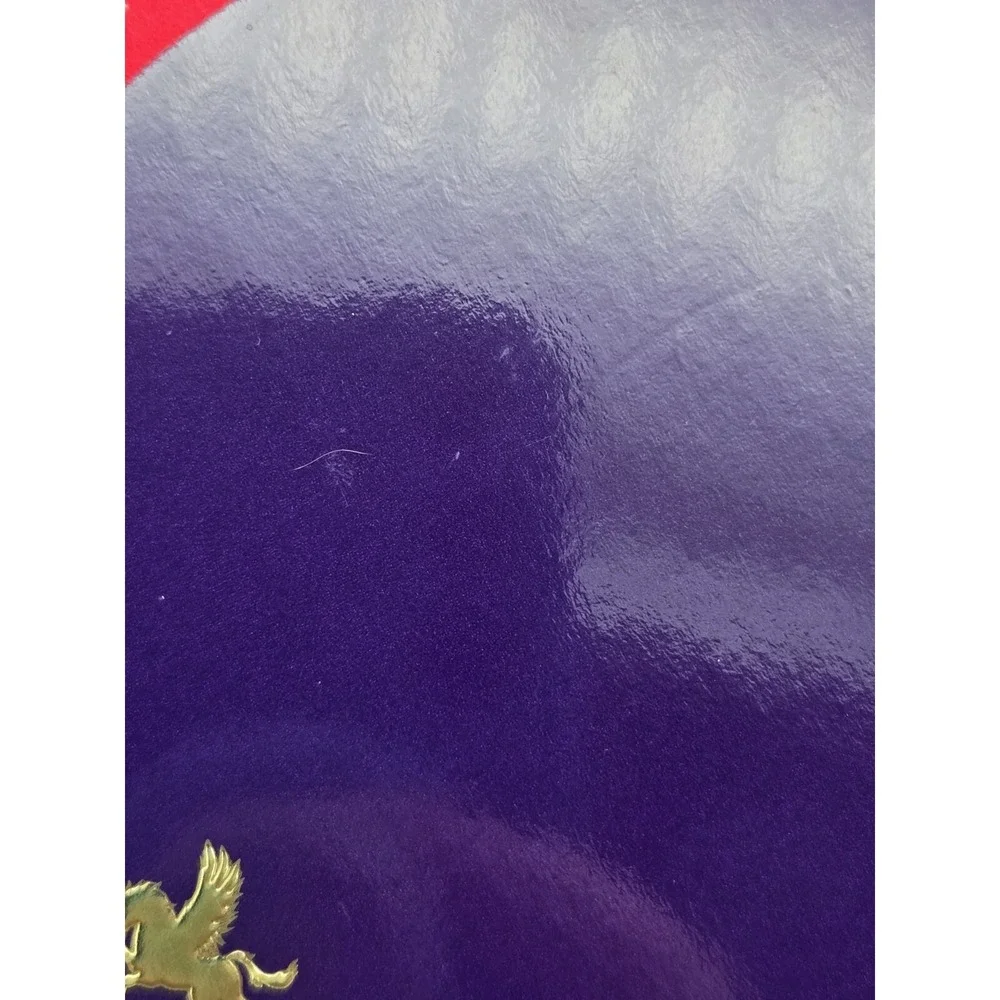 Vosges Chocolate Empty Box Red Purple Heart Flocked 8.5