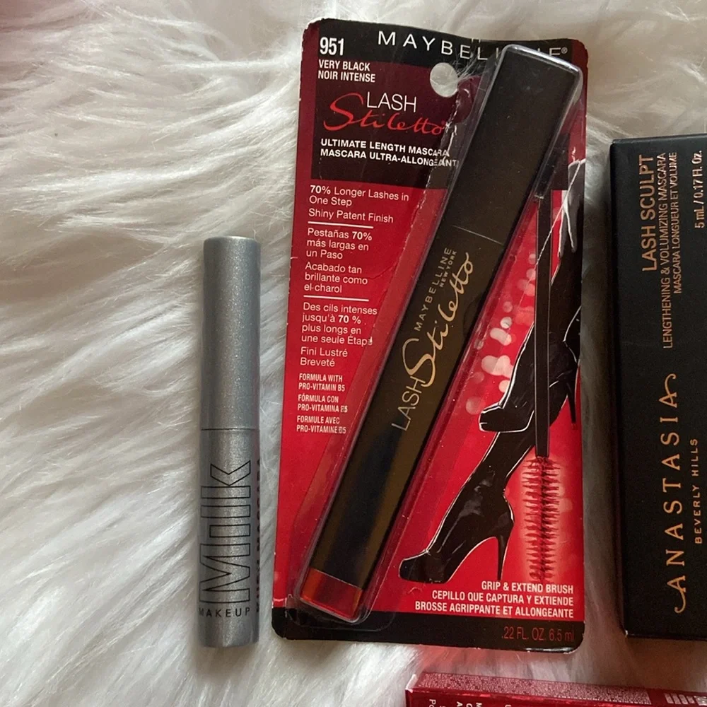 Mascara Makeup Bundle; Maybelline One Size Anastasia Tarte Milk Makeup & It Cos