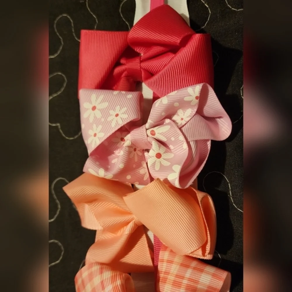NEW Girl's Hair Bow Accessories 7‎ Piece Set