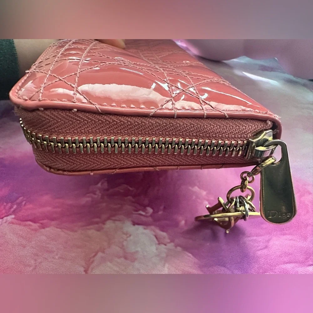 Dior Cannage Wallet (EUC; Pink)