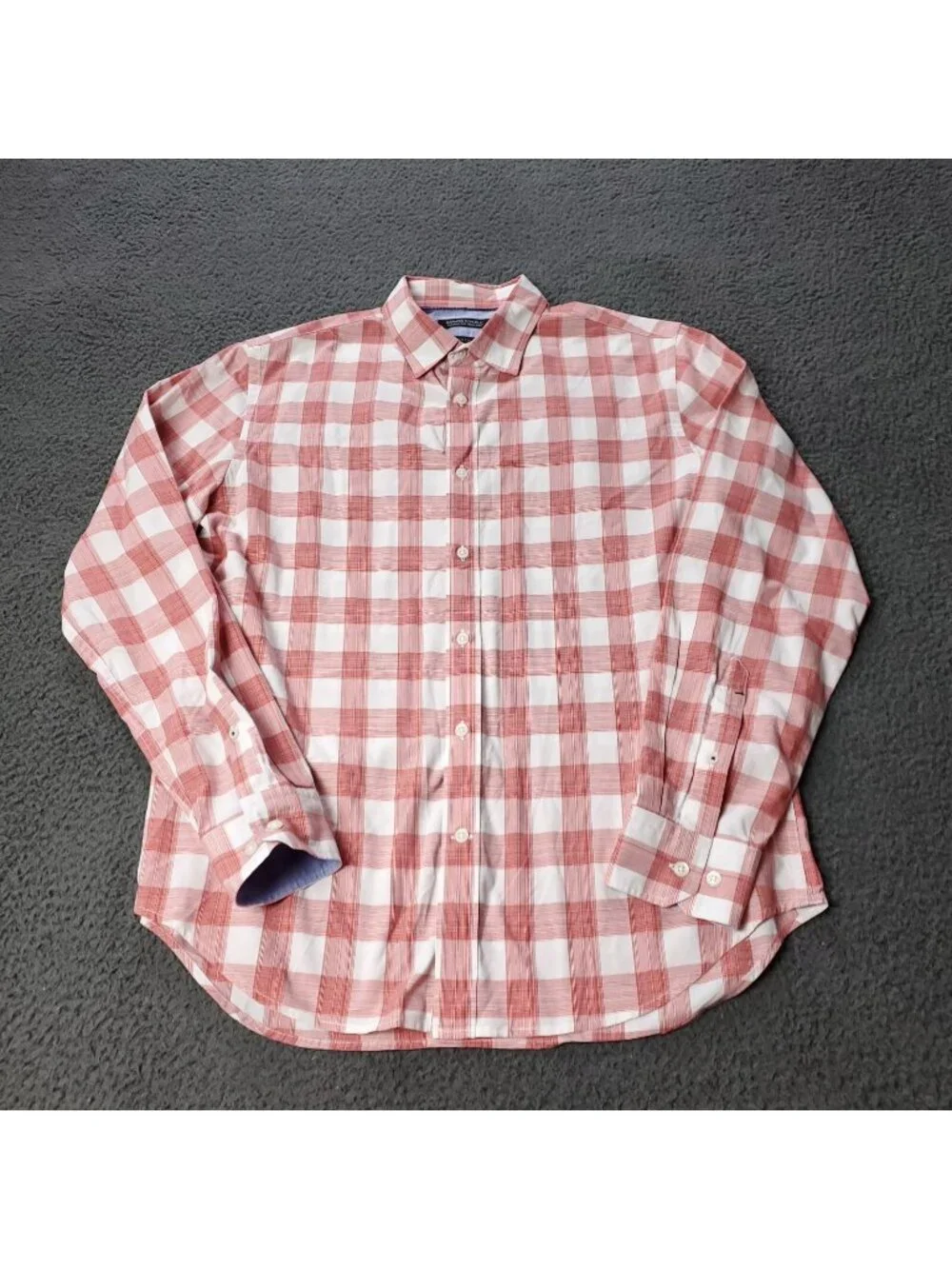 Banana Republic Wash Shirt Mens M Medium Long Sleeve Camden Fit Plaid Button