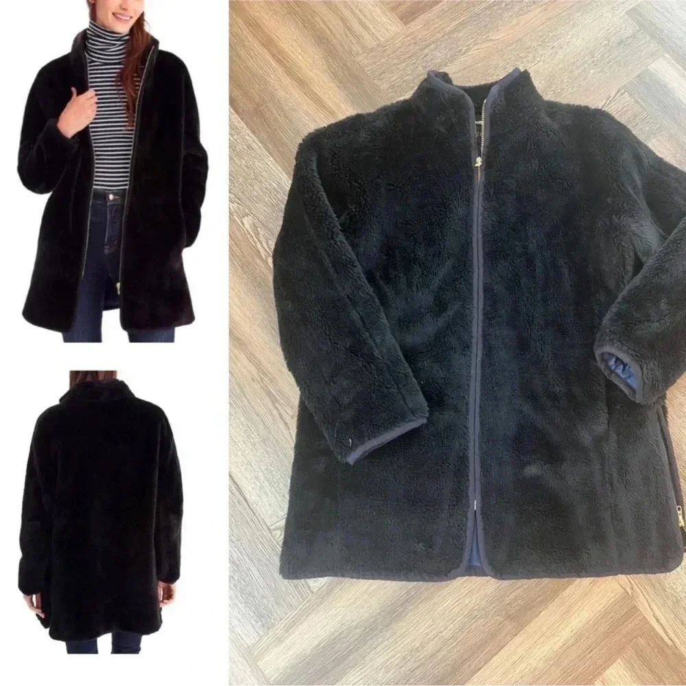 J. Crew Faux Fur Cocoon Coat