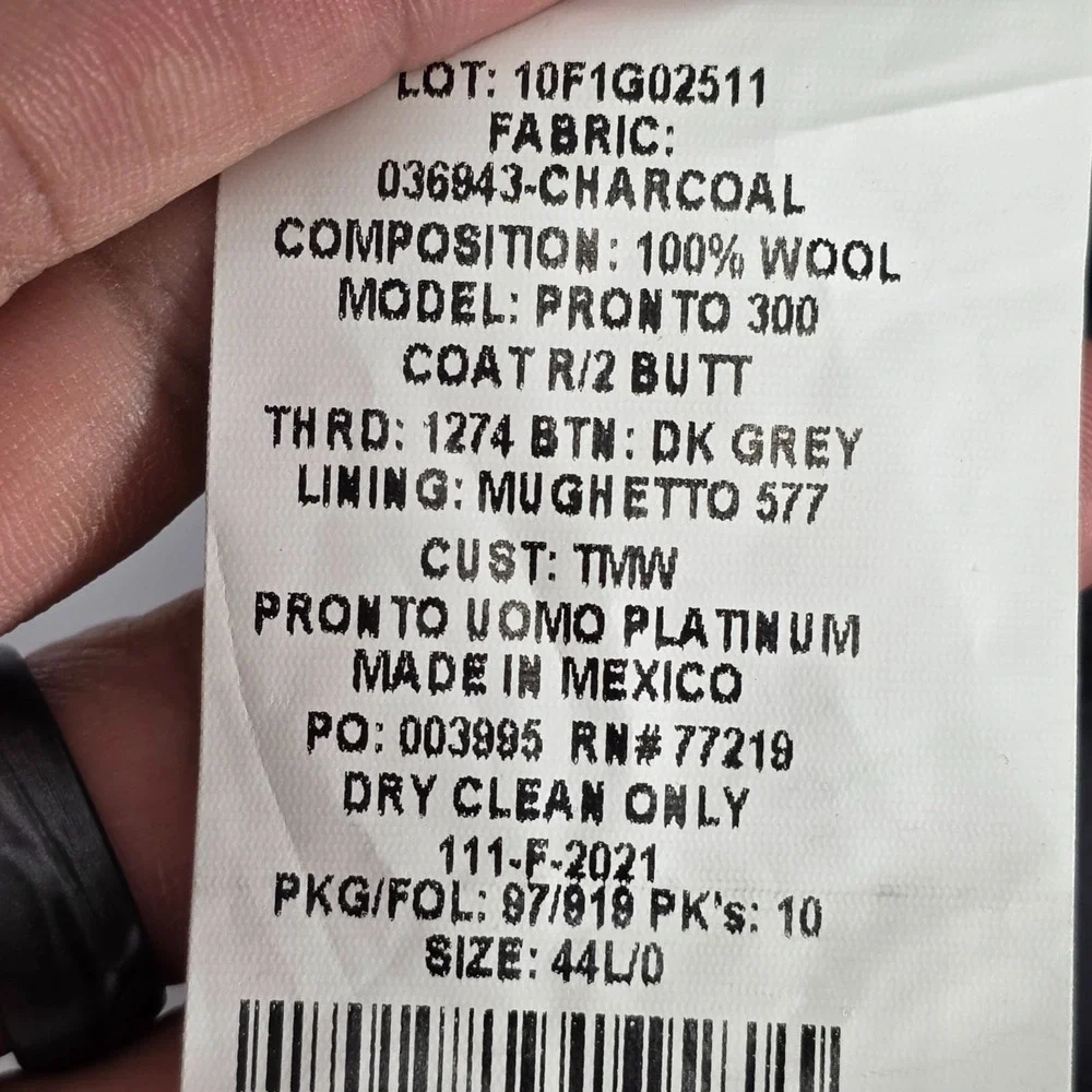 Pronto Uomo before completing