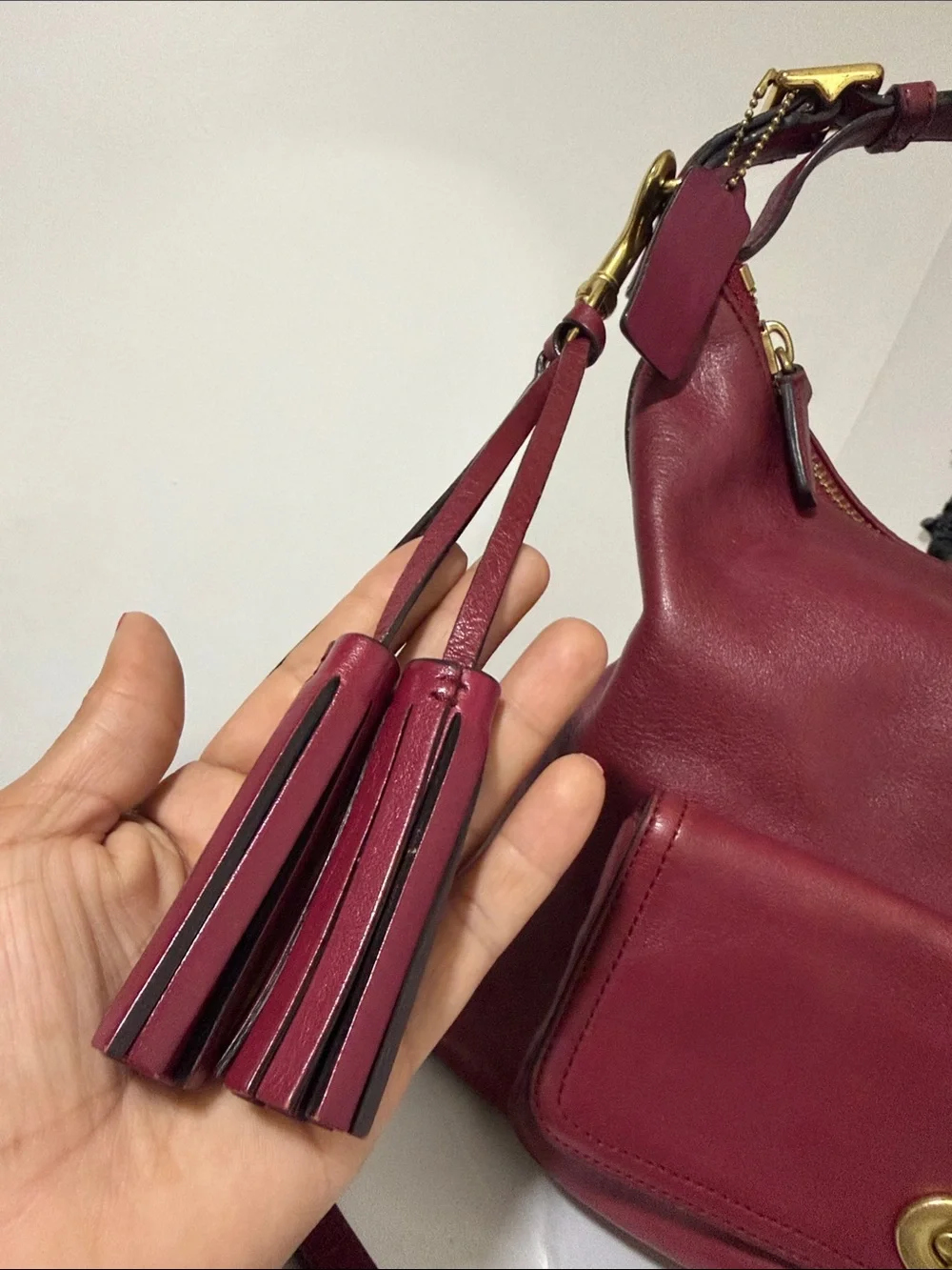 Coach leather shoulder