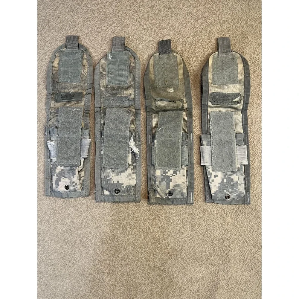 Set of 4 MOLLE Triple Magazine Pouch‎ Dump Pouch Army Digital Camo