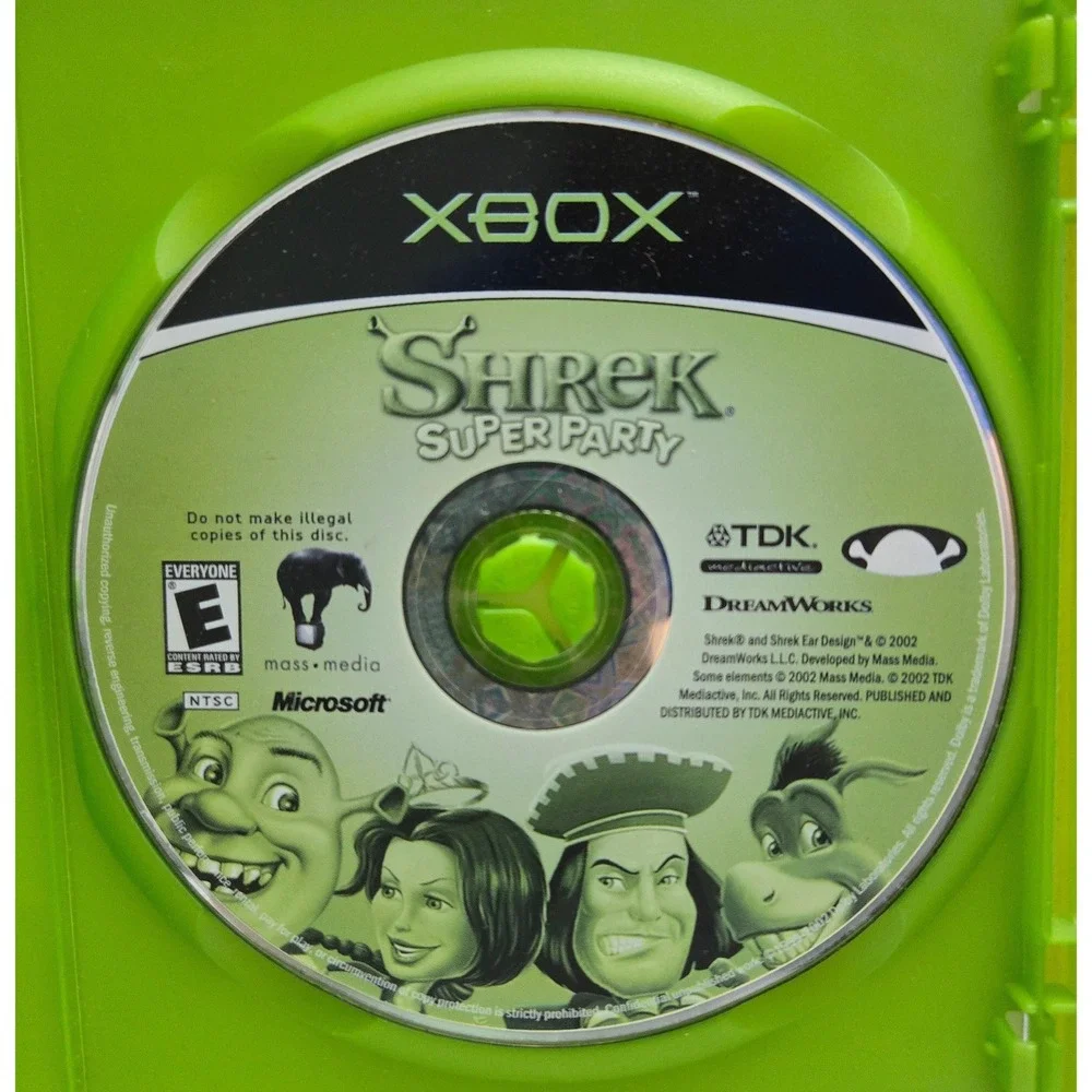 Shrek Super Party 2002 - Microsoft Xbox -‎ Original Case And Game Disc Working