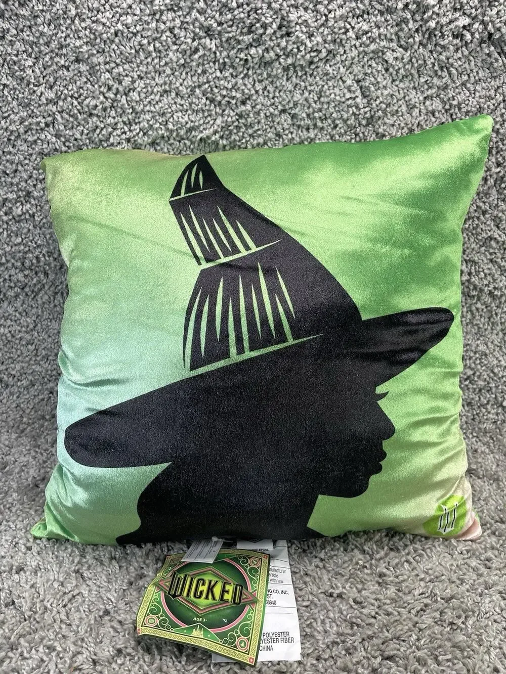 Wicked The Movie Born Wicked Elphaba Green Witch Decorative Throw Pillow 16