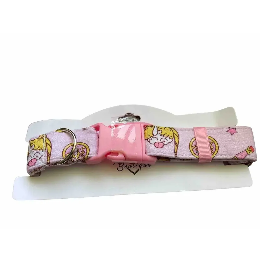 Pink Dog Collar Anime Adjustable Cute Dog Collar Brand New With Tags
