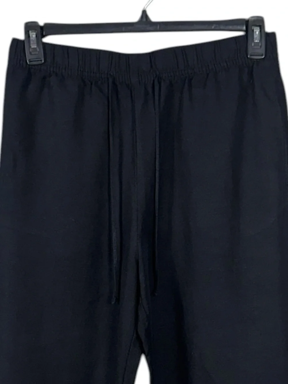 H&M Womens Linen Wide Leg Pants Medium Beachy Bohemian Coastal Minimalist Black