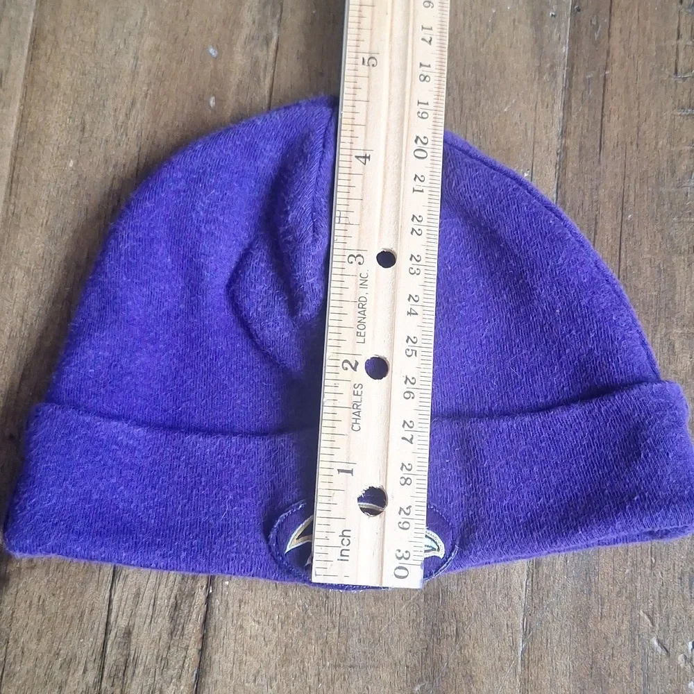 NFL Ravens Purple Baby Beanie with Team Logo