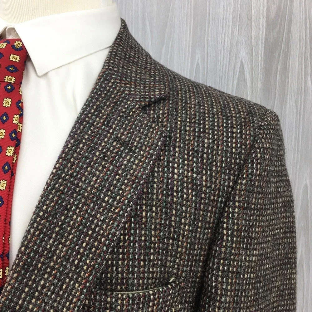 Stafford Men's 100% Wool Blazer 2 Button Sport Coat Size: 43R