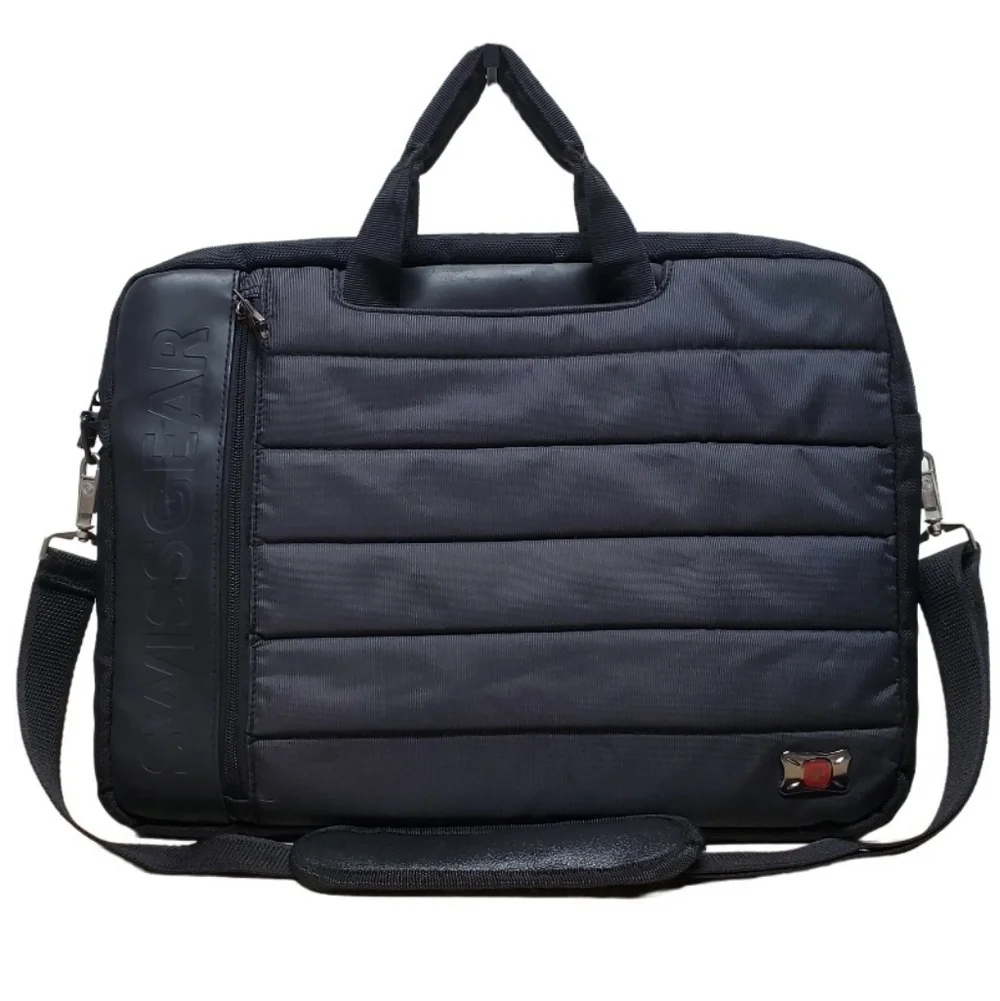 SwissGear Wegner Swiss Army Black Padded Laptop Briefcase