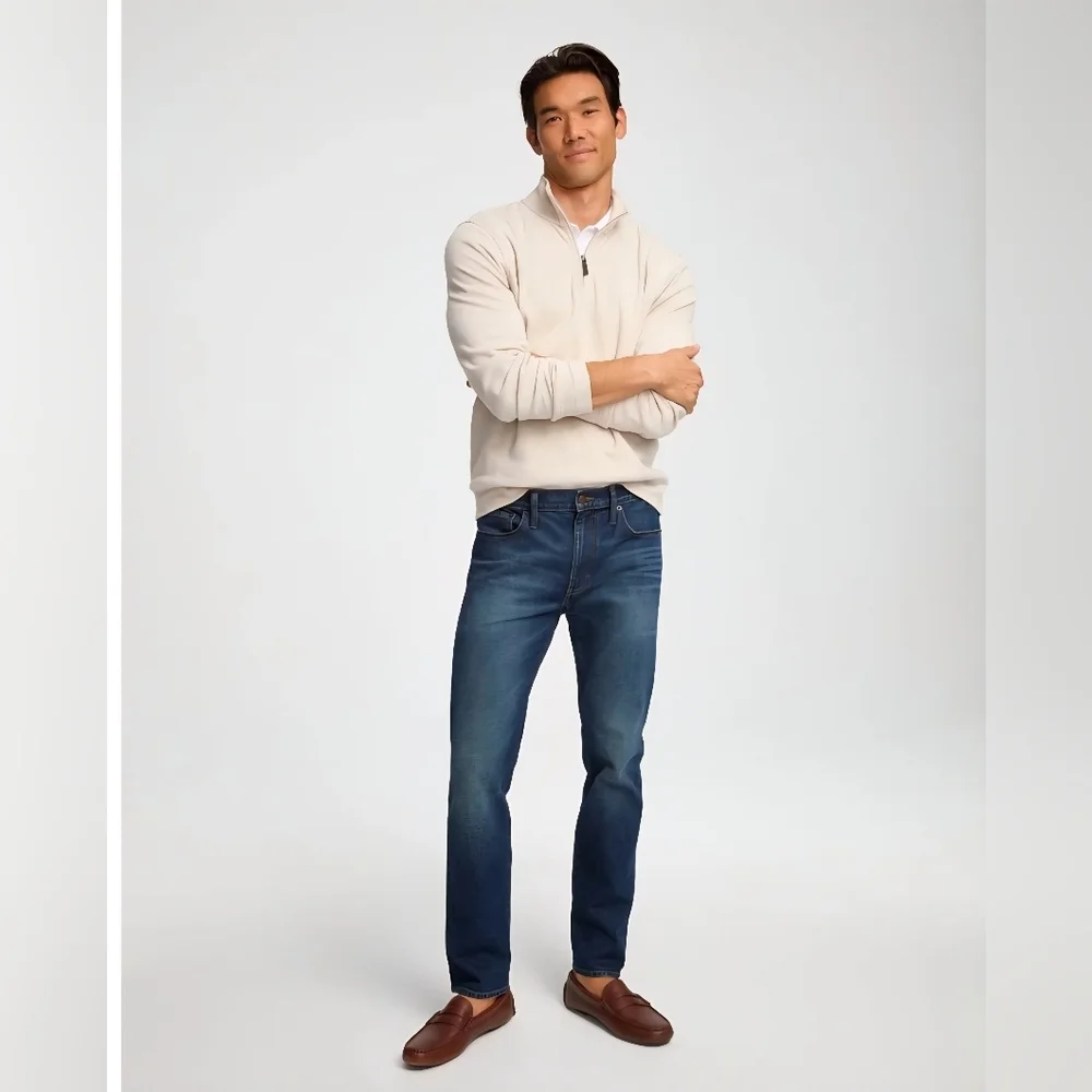 J. Crew Men's Flex Straight Blue Jeans Sz 34 X 32. New school casual preppy