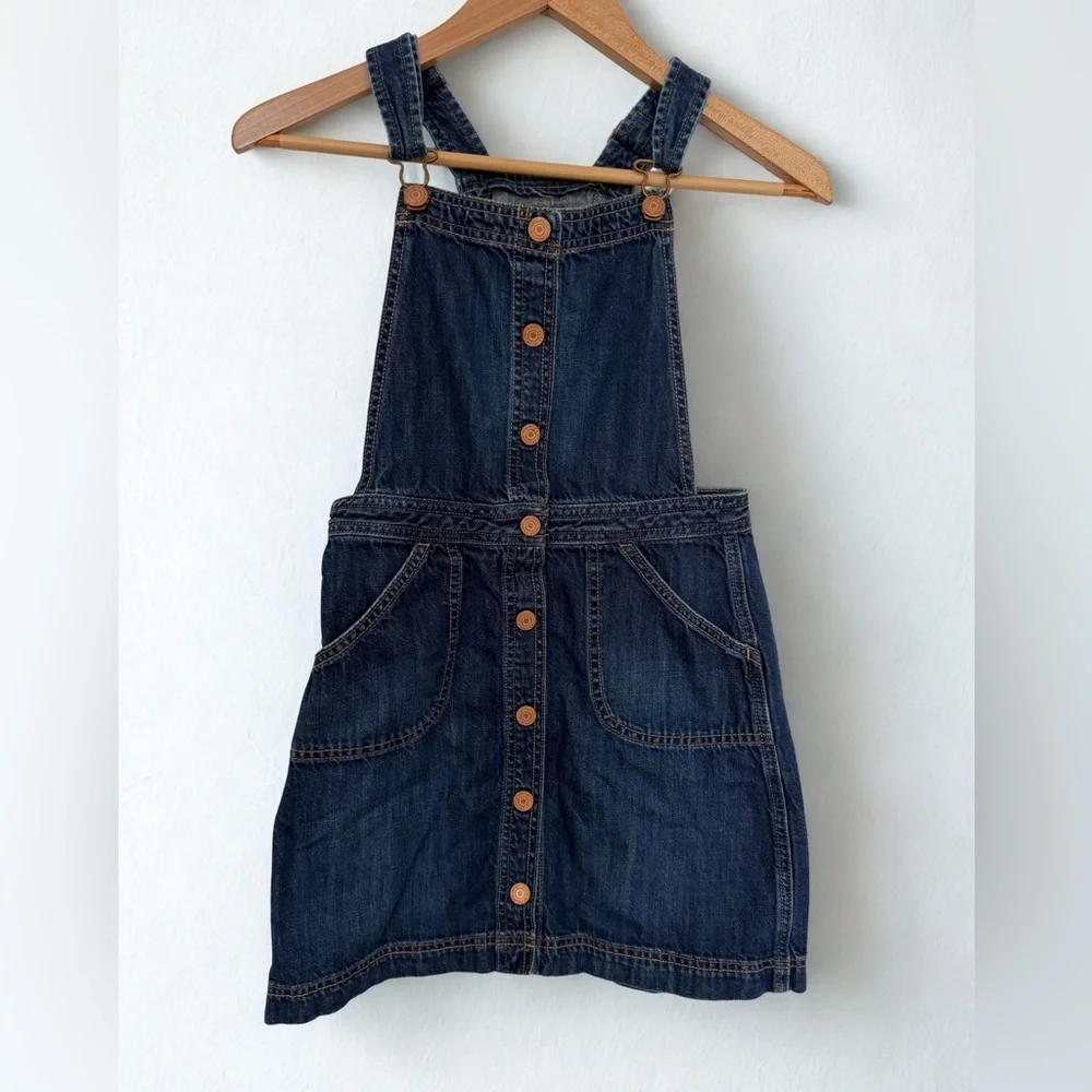 Girls GAP Kids Blue Denim Pinafore Overall Dress Size XL‎ Girls