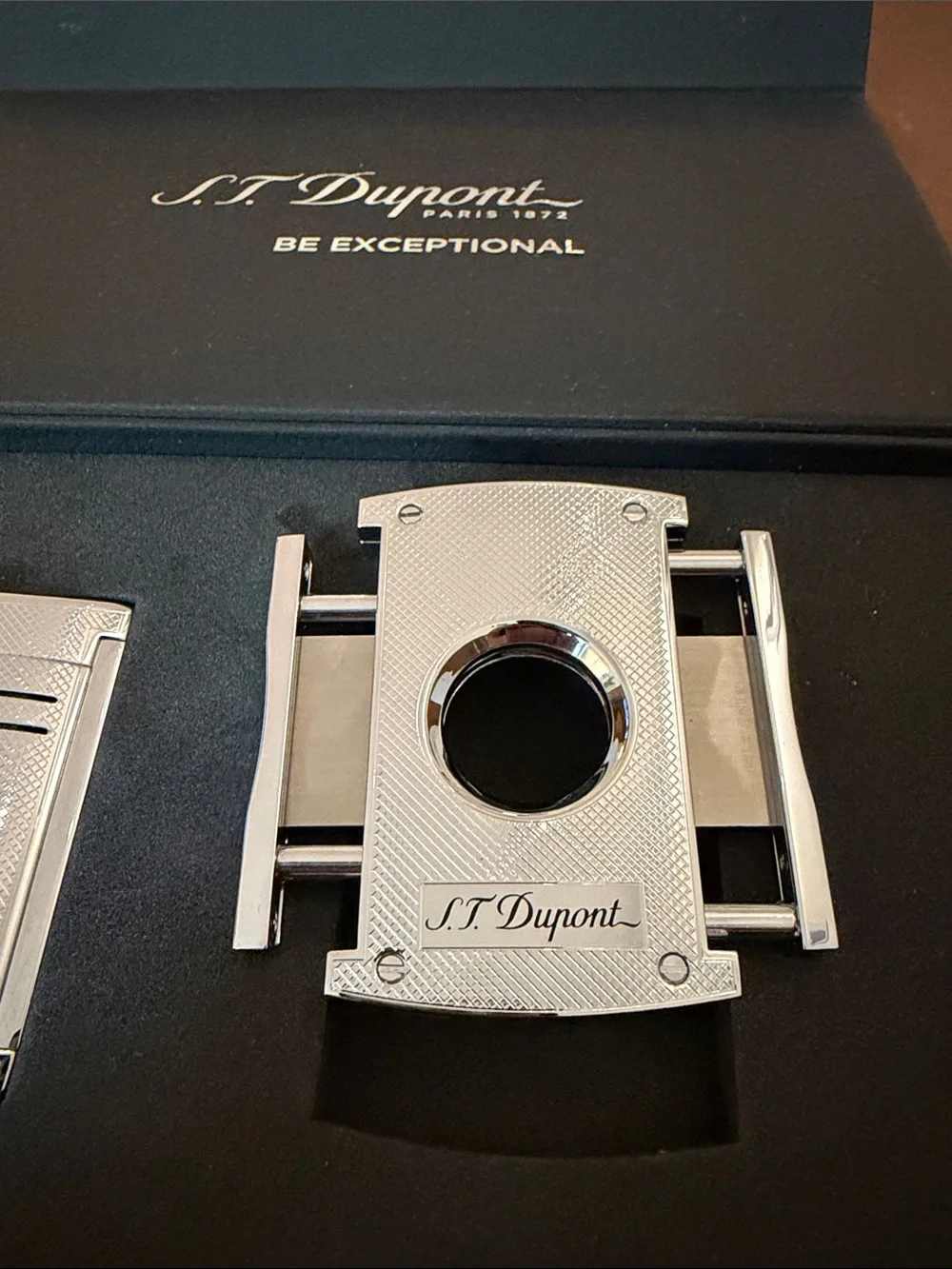 S.T. Dupont Men’s Silver Cigar Cutter & Lighter Gift Set