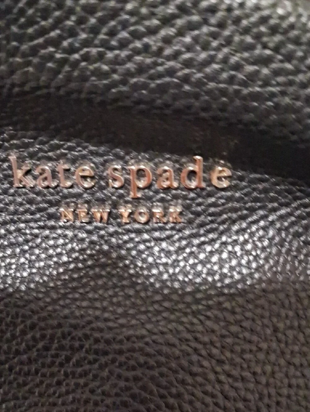 kate spade black pebbled