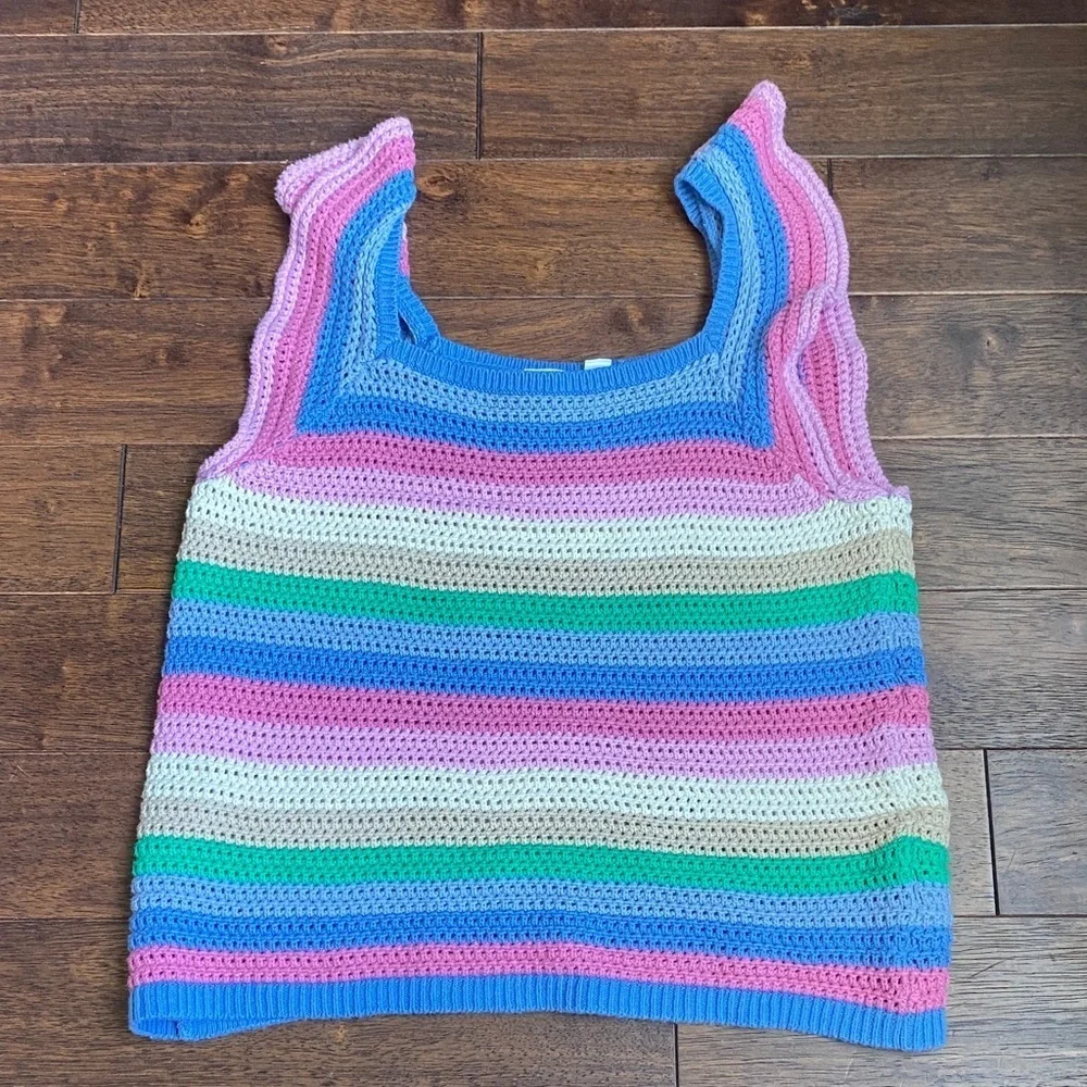 GAP Kids Colorful Crochet Tank Top