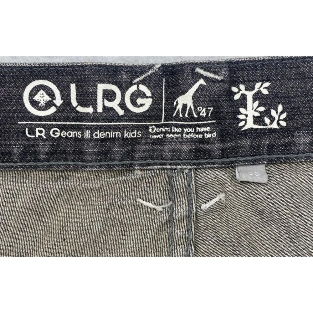 LRG Lifted Research Group Men's 38x34 Black Jeans VTG Y2K Skate Baggy Straight