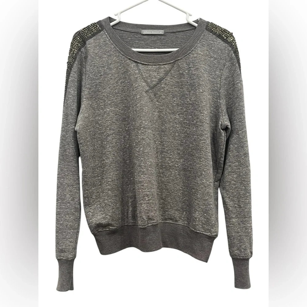 Olivia Moon XS Gold Sequined Long Sleeve Sweater‎ Top.