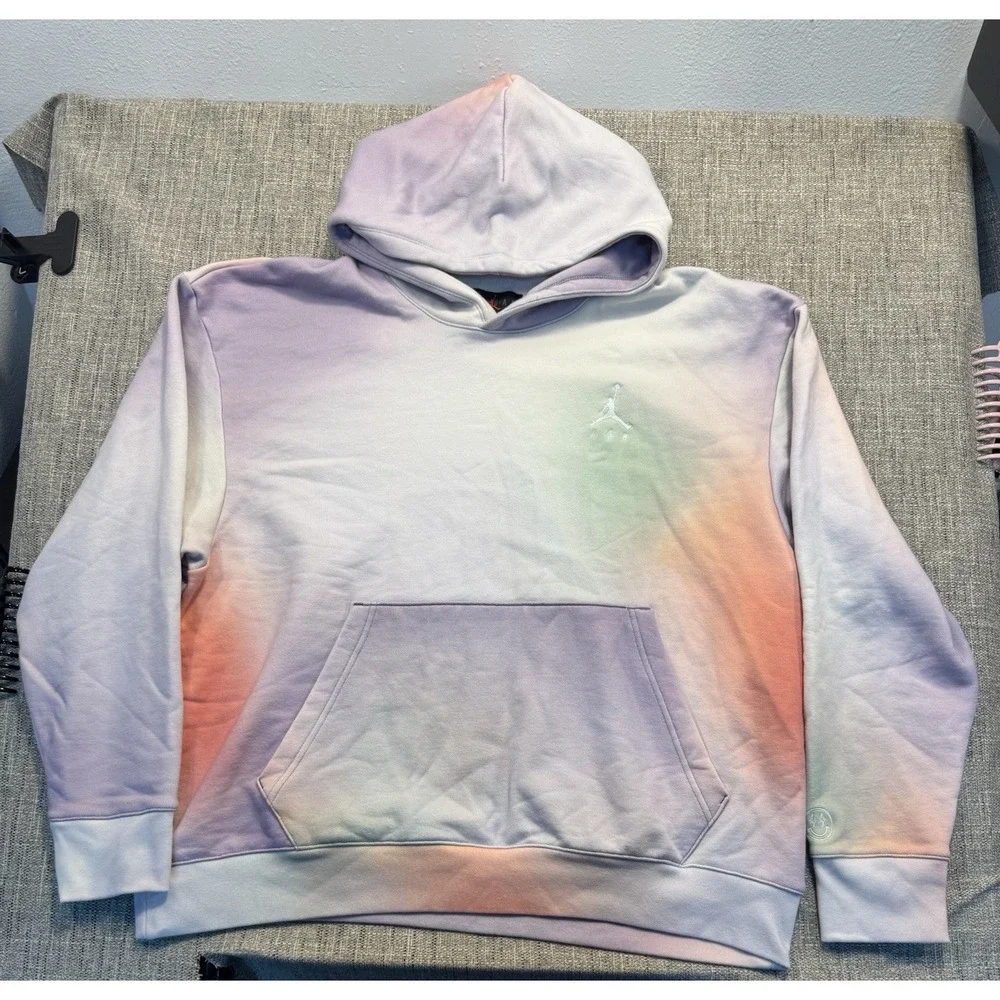 AIR JORDAN x J BALVIN FLEECE HOODIE TIE‎ DYE 2XL FJ639 630 SUNSET LEGACY TRAVIS