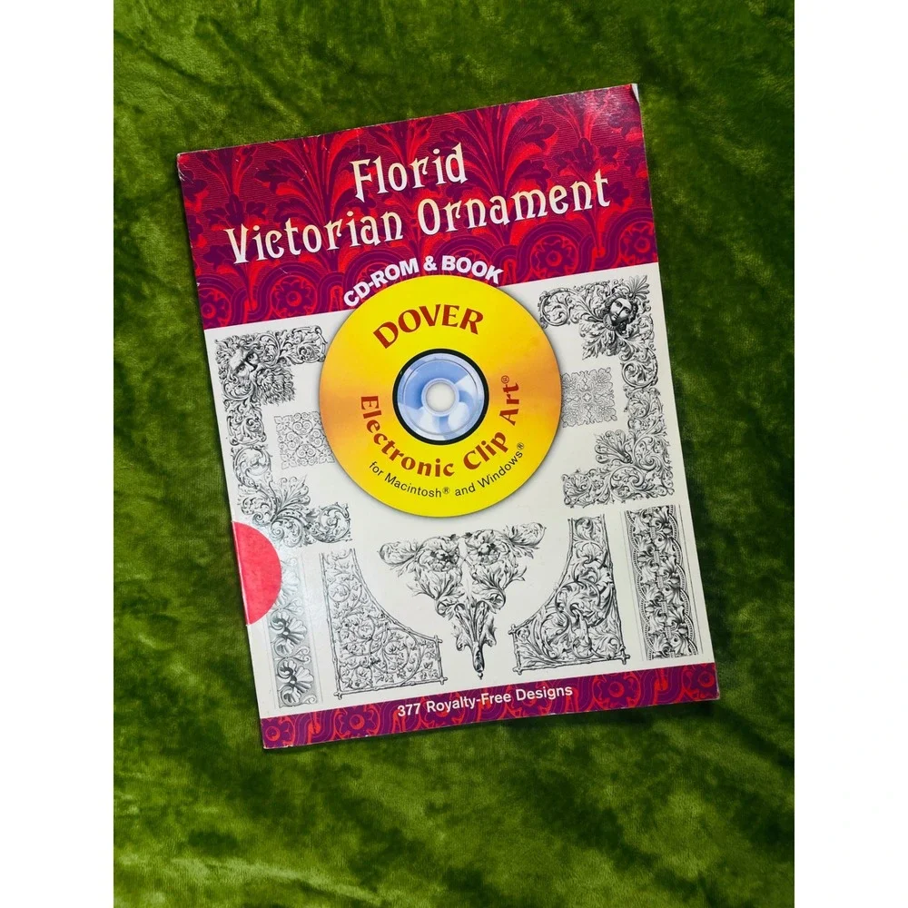 Dover Florid Victorian Ornament‎ Book Clip Art Designs 377 Royalty Free No CD