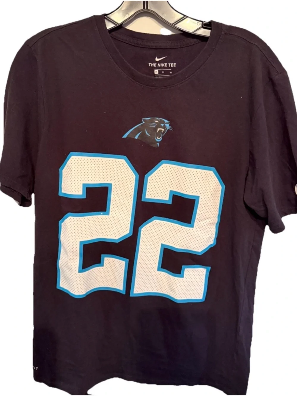 NFL Panthers Shirt Medium Christian McCaffrey #22 Carolina Nike‎ T Shirt