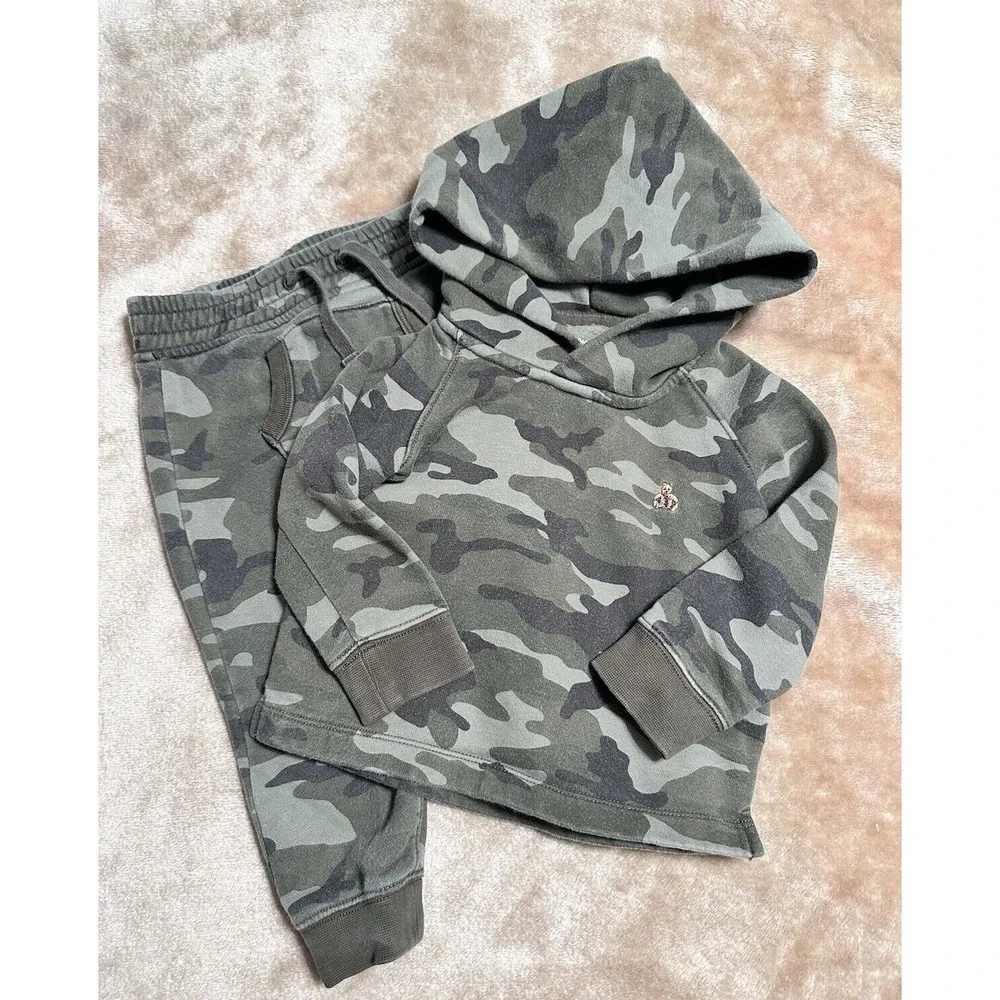 Baby‎ Gap 2 Pc sweat Suit 18-24 Mos Camo Pullover hoodie
