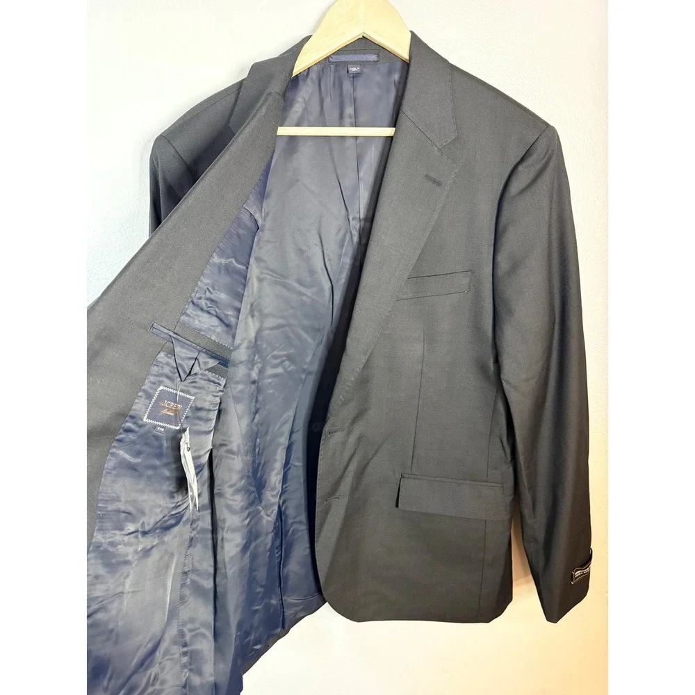 J.Crew Ludlow‎ Slim-fit suit jacket Italian worsted wool 44/R Mariner Blue NWT