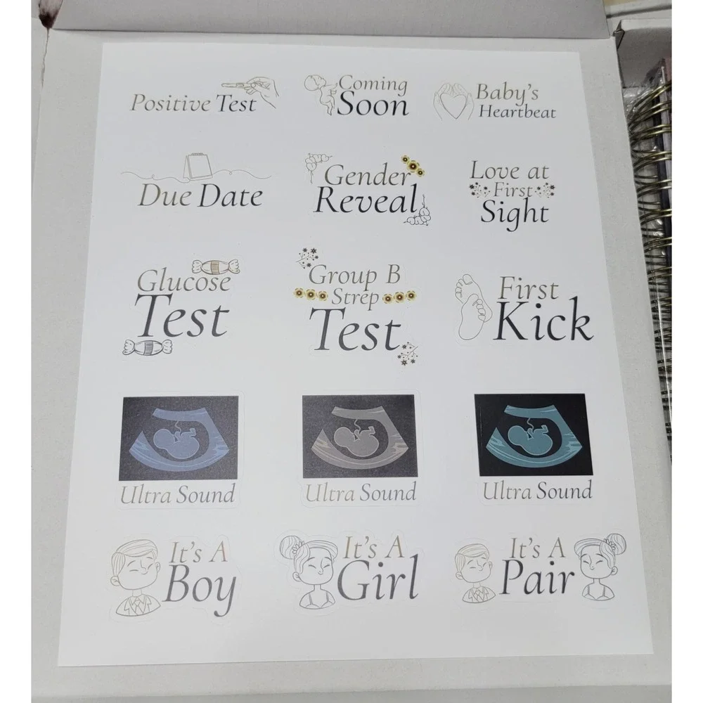 Pregnancy Journal with Beautiful Gold Pen‎