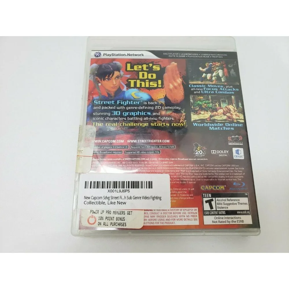 Street Fighter IV 4 (PlayStation 3 PS3 MINT Complete CIB Manual Black Label‎