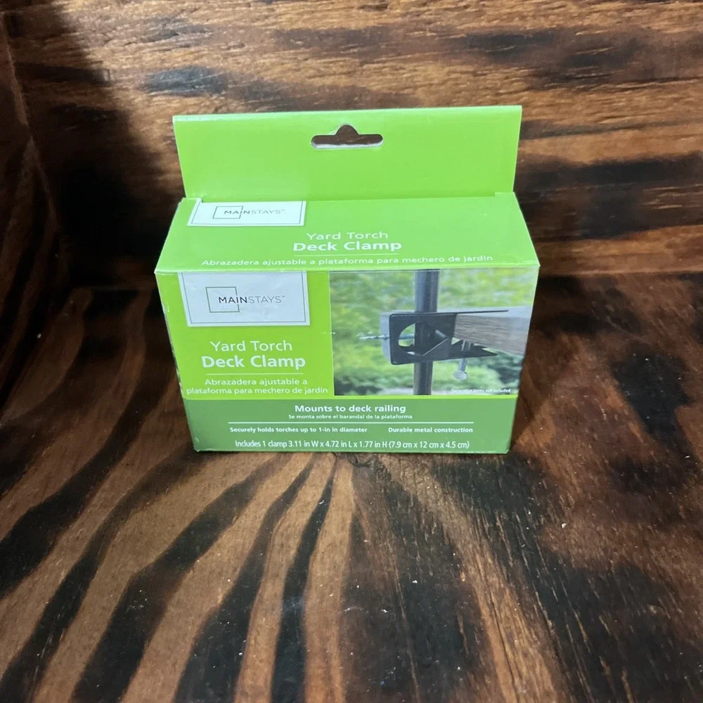 Mainstays Yard Torch Deck Clamps! Mount‎ Tiki Torches or Fly Flags