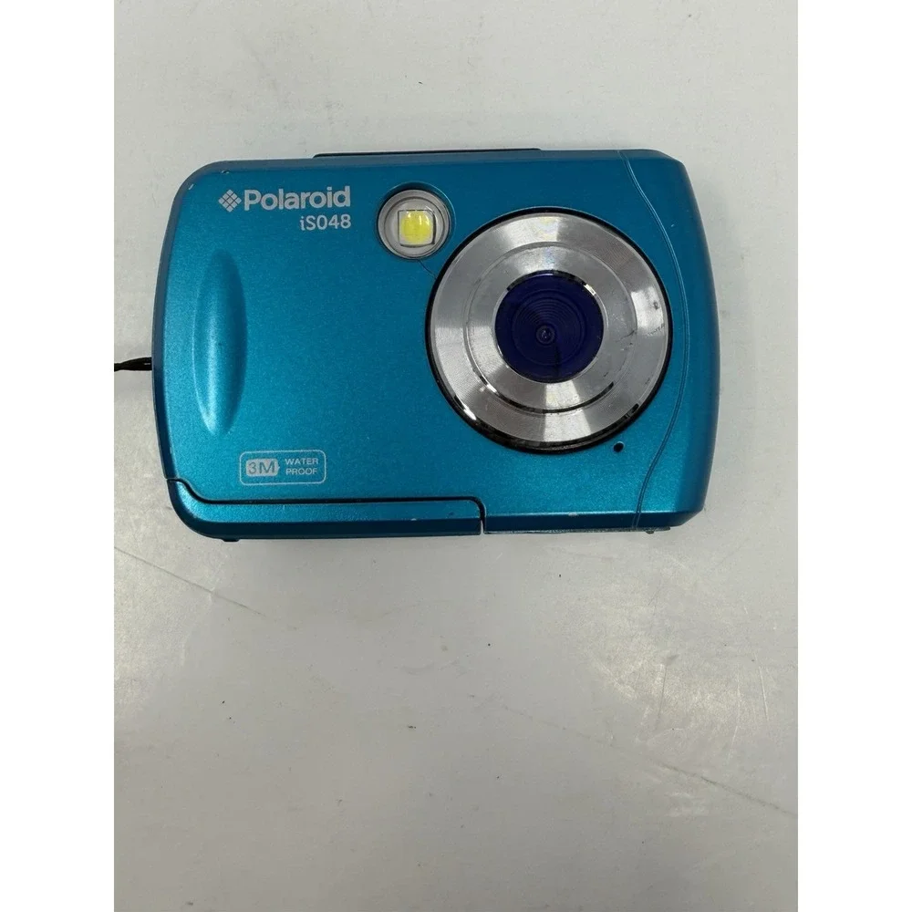 Polaroid iS048 Waterproof Digital Camera - 16MP‎ 3M Blue - Tested & Working