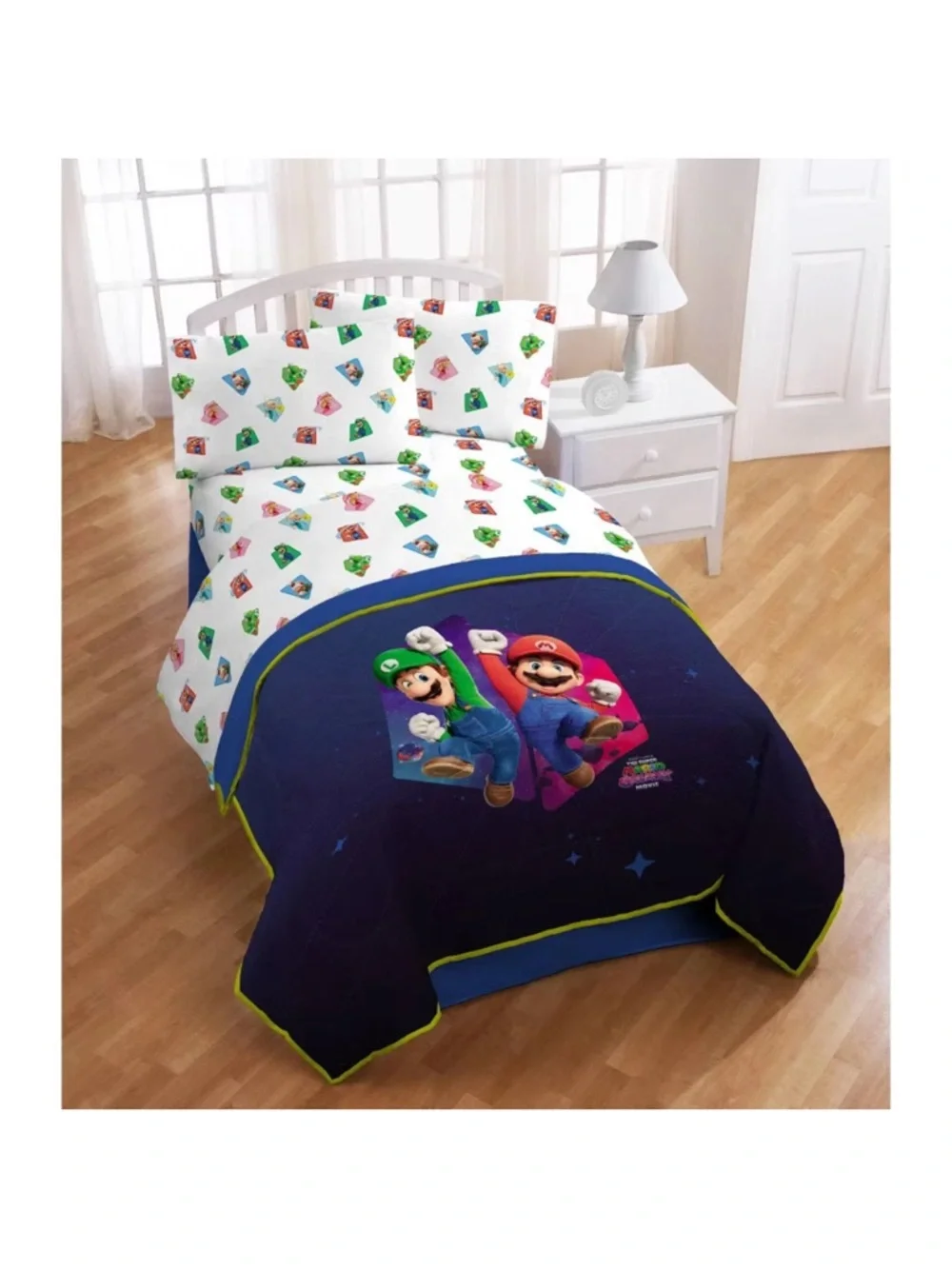 Super Mario Bros: The Movie FULL Bed Sheet Set Fictitious Character NEW
