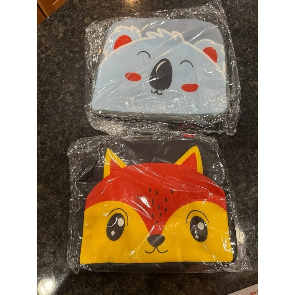 Set of two waterproof lunch bags koala and fox‎