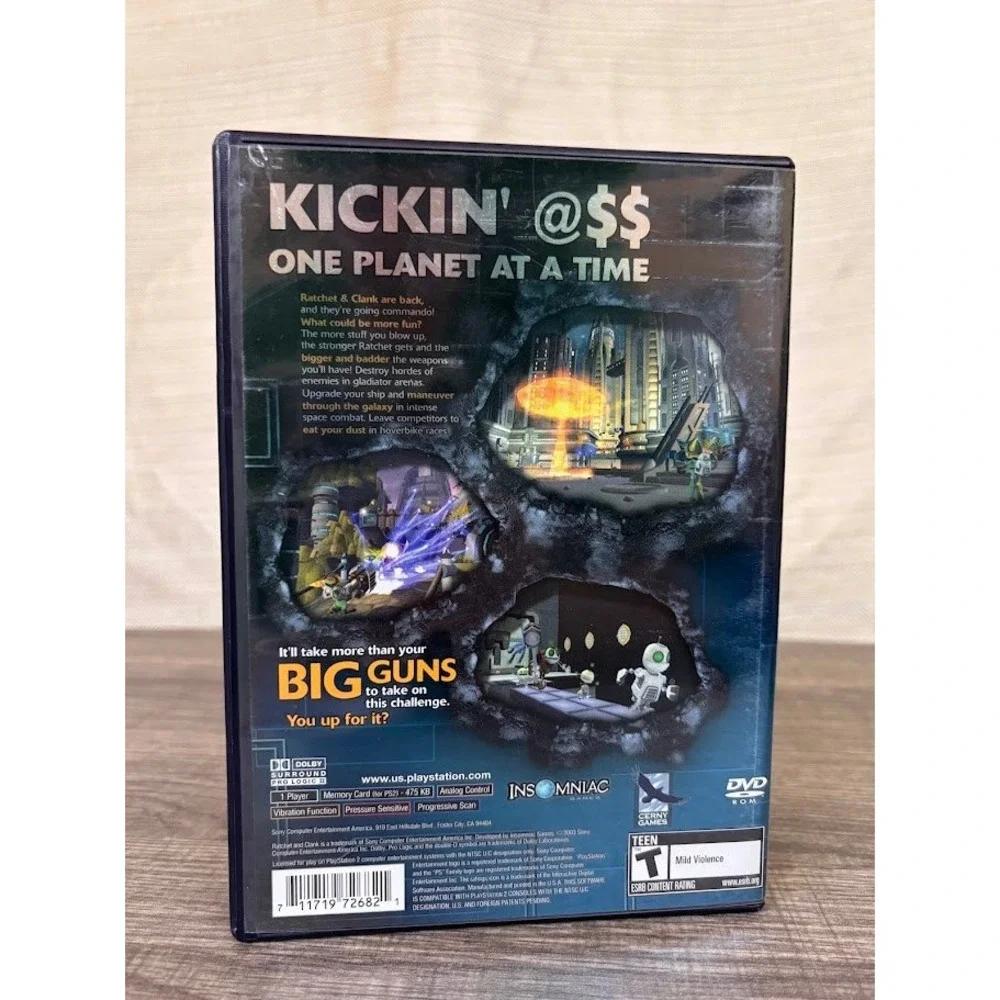 Ratchet & Clank Going Commando Sony PlayStation 2 PS2 2003 Black Label CIB