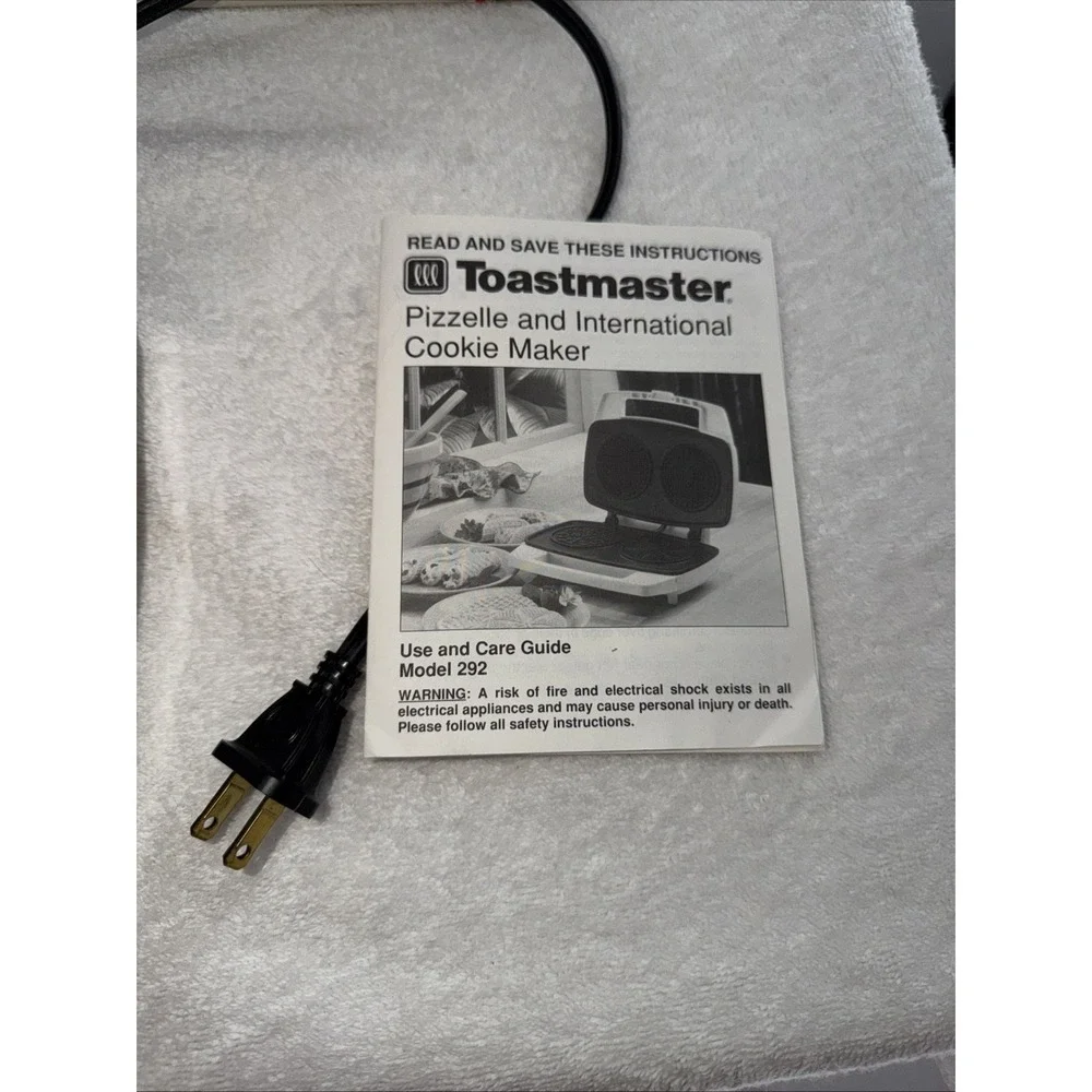 Toastmaster Pizzelle & Cookie Maker Press Bake Model 292 Nonstick Used Once