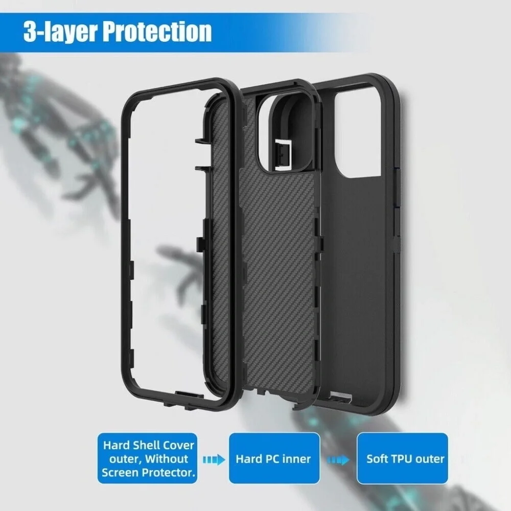 Defender Case Hybrid Dual Layer Shockproof Cover | IPhone 14 ProMax