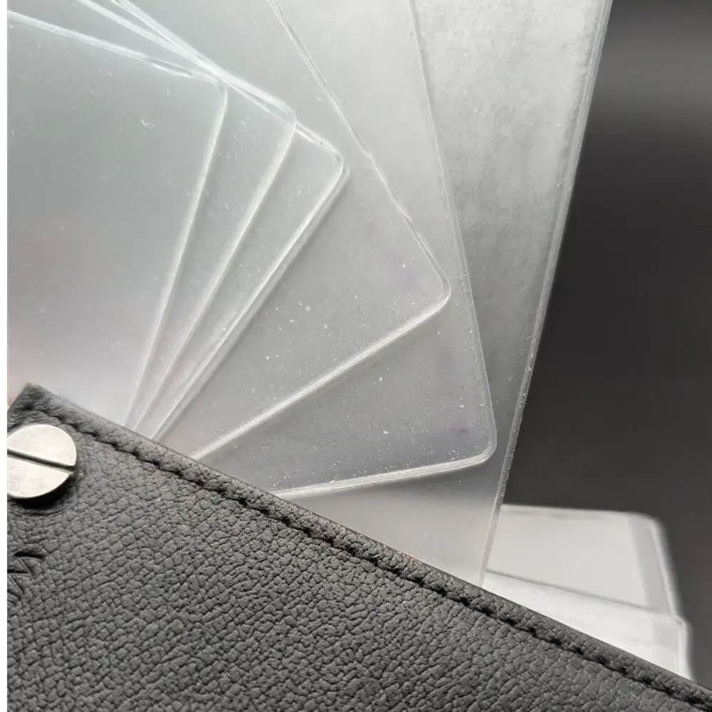Wilsons Leather Card Holder Black with 10 Plastic Card Inserts Organizer Storage