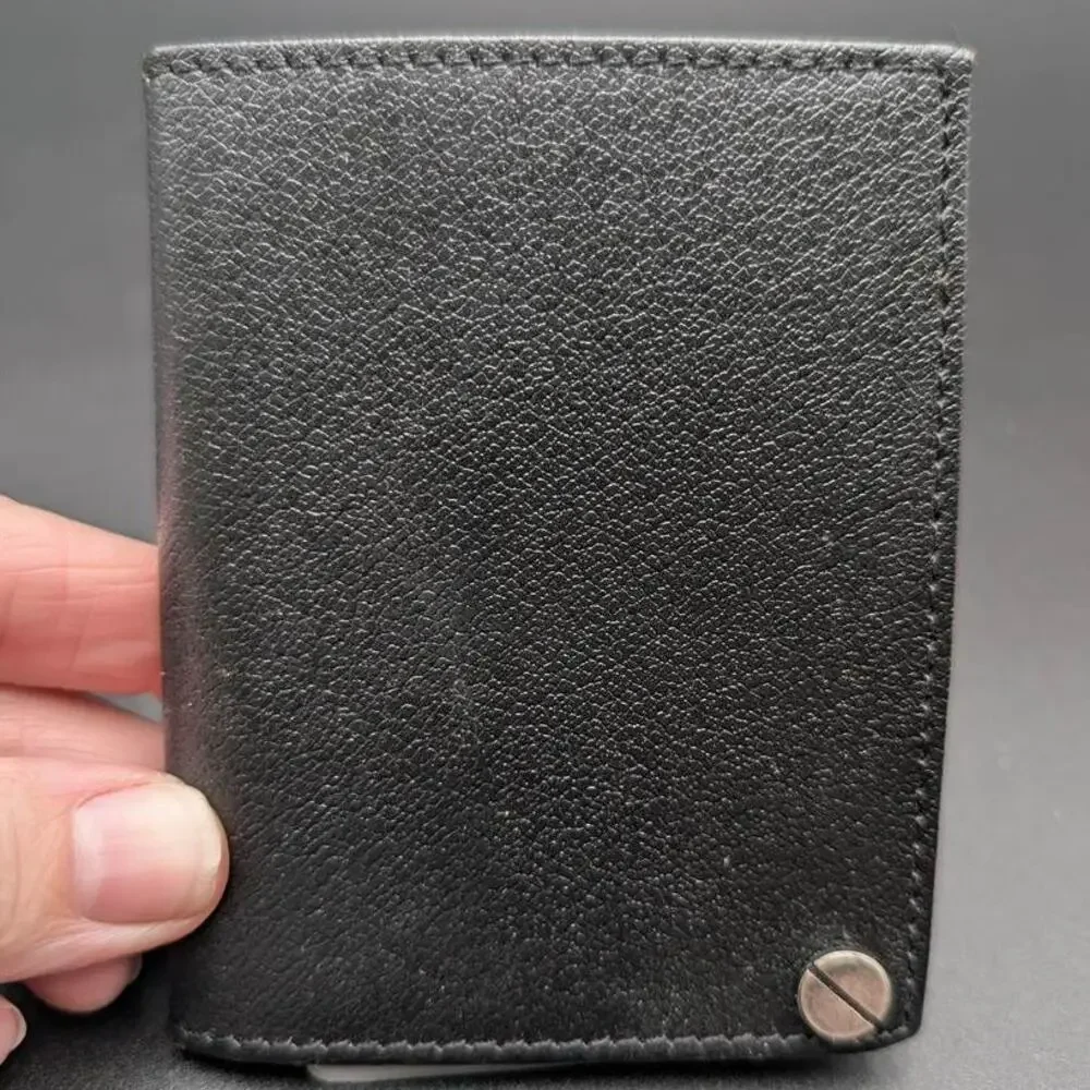Wilsons Leather Card Holder Black with 10 Plastic Card Inserts Organizer Storage